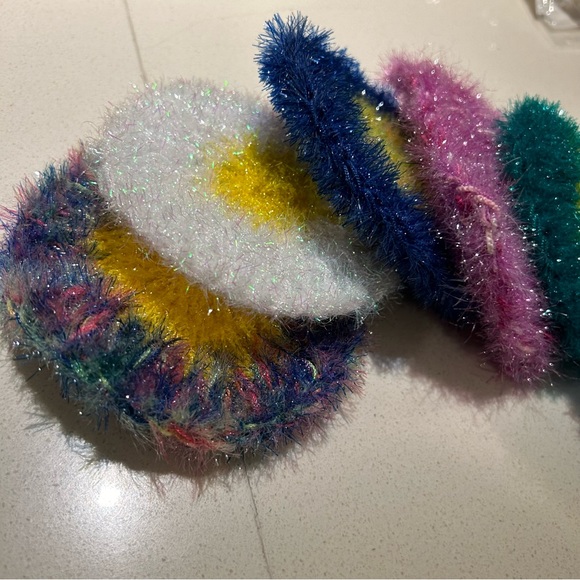 Crochet Korean Dish Scrubbie Scrubbie Sponges - Set of 2 - Picture 1 of 7